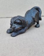 Exclusief antieke Bronzen beeldje hondje brons, Antiek en Kunst, Kunst | Beelden en Houtsnijwerken, Ophalen of Verzenden
