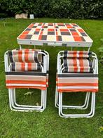 Vintage retro picknick tafel stoelen camping kamperen tuin, Ophalen of Verzenden, Gebruikt, Overige