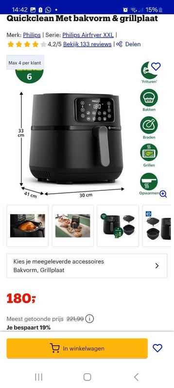 Airfryer XL Retour - Lichte Beschadiging beschikbaar voor biedingen