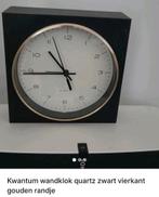 Kwantum klokje 16,5 vierkant, Ophalen of Verzenden, Zo goed als nieuw, Analoog, Wandklok
