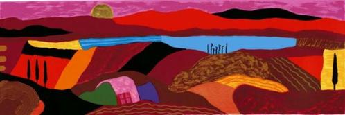 Ronald Boonacker(1955)Zeefdruk"Toscaans LandschapIII"Ges Gen, Antiek en Kunst, Kunst | Litho's en Zeefdrukken, Ophalen of Verzenden