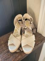 Mooie fred de la Bretoniere espadrilles sandalen 39 sleehak, Fred de la Bretoniere, Overige kleuren, Verzenden, Zo goed als nieuw