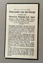 Bidprentje Petronella van der Burgt 1880-1953 Gemert, Verzamelen, Bidprentjes en Rouwkaarten, Ophalen of Verzenden, Bidprentje