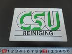 sticker CSU reiniging, Ophalen, Zo goed als nieuw, Sticker