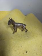 14276) mooi beeldje Boxer hond verzilverd, Ophalen of Verzenden, Zo goed als nieuw, Dier