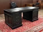 Klassiek Engels bureau zwart (partnerdesk) #588, Ophalen of Verzenden, Zo goed als nieuw, Bureau
