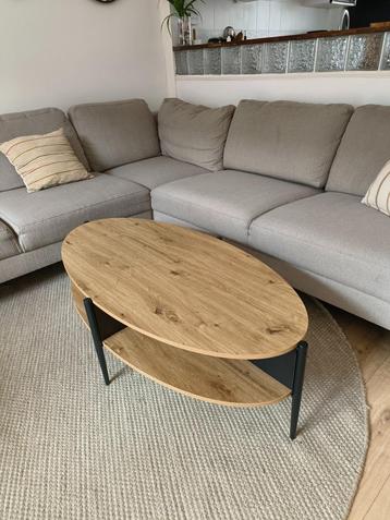 ZGAN! Salontafel MDF en metaal  - Licht naturel en zwart 