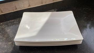 <Villeroy&Boch Cera 4 x diner borden gegolfd > beschikbaar voor biedingen