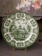 Mooi bord met herberg in goen-wit- Old Inns Serie, Antiek en Kunst, Antiek | Servies los, Ophalen of Verzenden