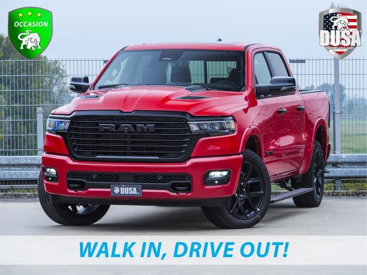 Dodge Ram 1500 | Laramie | Premium Night | 3.0L I6 Hurricane, Auto's, Dodge, Bedrijf, Te koop, RAM 1500, 4x4, ABS, Achteruitrijcamera