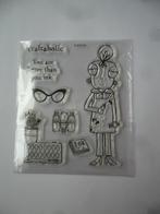Stempel Vrouw Craftaholic, Verzenden, Nieuw, Clearstamp