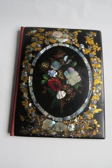 Antieke Engelse Victoriaanse papier mache blotter c.1875 beschikbaar voor biedingen