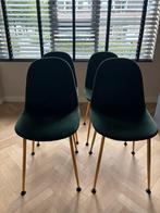 4 donkergroene eetkamerstoelen, Huis en Inrichting, Stoelen, Ophalen, Zo goed als nieuw, Overige kleuren, Vier
