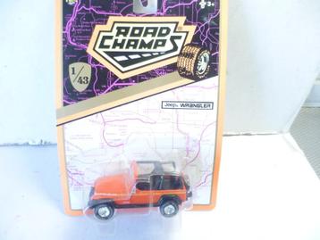 Road Champs 1995 Jeep Wrangler rood 1:43 modelauto beschikbaar voor biedingen