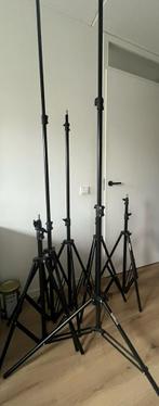 Flitser statieven 4x lampen statief achtergrond fotografie, Audio, Tv en Foto, Fotografie | Fotostudio en Toebehoren, Ophalen