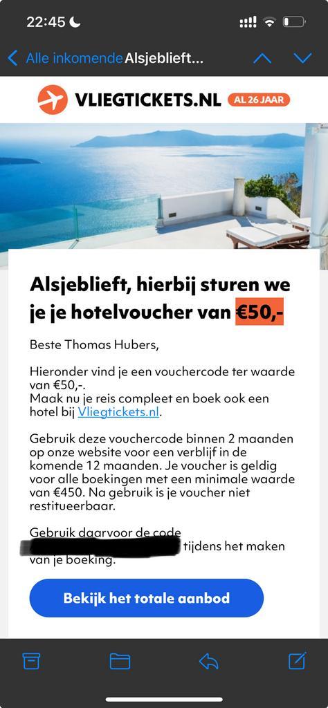 Hotelvoucher / Hotelbon €50 wereldwijd, Tickets en Kaartjes, Hotelbonnen, Twee personen, 1 overnachting