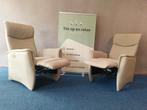 Set elektrische relax fauteuils Prominent extra luxe op accu, Ophalen of Verzenden, Zo goed als nieuw, Minder dan 75 cm, 50 tot 75 cm