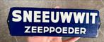 Sneeuwwit Zeeppoeder emaille reclamebord, Verzamelen, Ophalen of Verzenden, Gebruikt, Reclamebord
