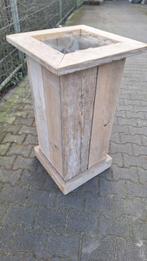 Mooie Steiger houten bloembak planten bak hoog., Tuin en Terras, Ophalen, Gebruikt, ., Vierkant