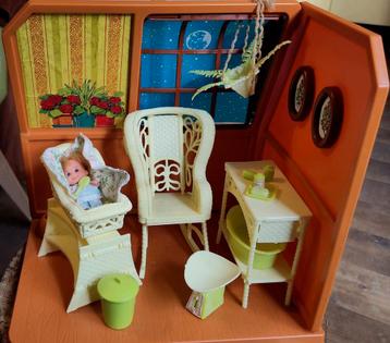 BARBIE 💏 Babyroom met wagentje 💏 SUNSHINE FAMILY MATTEL beschikbaar voor biedingen