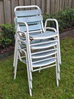 4 vintage retro tuinstoelen, Ophalen, Gebruikt, Overige materialen, Stapelbaar