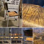RAW industriële stoelen geolied of gebeitst (400 voorraad), Meubilair, Gebruikt, Ophalen of Verzenden