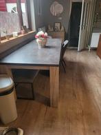 eettafel betonlook 220 lang 90 br 80 hoog, Huis en Inrichting, Tafels | Eettafels, 200 cm of meer, Zo goed als nieuw, Vijf personen of meer