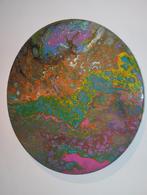 Art - kunst - rond schilderij - round painting, Ophalen of Verzenden