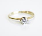 14 krt gouden ring met een mooie briljant van 0,22ct, ., Ophalen of Verzenden, ., Met edelsteen