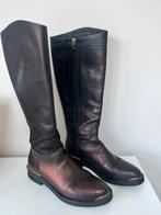 Leren parelmoer laars maat 36, Kleding | Dames, Schoenen, Verzenden, Zo goed als nieuw, Zwart, Hoge laarzen