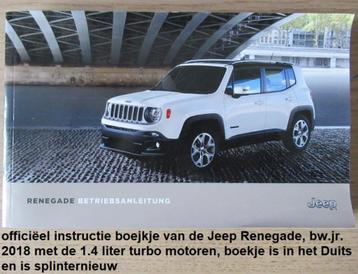 splinternieuw instructie boekje JEEP RENEGADE 2018, 1.4 Turb beschikbaar voor biedingen