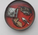 Zeldzaam antiek blikken kat & muis spelletje. Circa 100 jaar, Antiek en Kunst, Ophalen of Verzenden