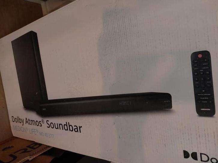 Medion MD45377 - Soundbar en Subwoofer - Dolby Atmos - Zwart, Audio, Tv en Foto, Soundbars, Zo goed als nieuw, Bluetooth, Ophalen of Verzenden