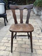Donkerbruine Houten Café Stoel 8 stuks, Ophalen, Gebruikt, Bruin, Eén