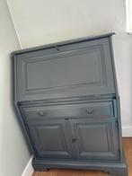 Grijze houten secretaire / kast, Huis en Inrichting, Kasten | Secretaires, Ophalen, Gebruikt
