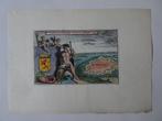kleur gravure allegorisch Zutphen Doesburg Bouttats, 1674, Antiek en Kunst, Verzenden