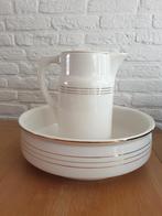 (T) 2-Delig Lampetset. Kom en kan. Wit/goud. Ditmar Urbach., Antiek en Kunst, Ophalen of Verzenden