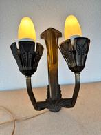 Een Art Nouveau messing wandlamp, Ophalen of Verzenden