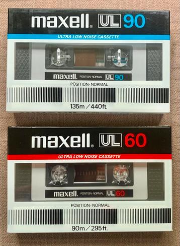 NOS Maxell UL60 UL90 ‘NIEUW’ 1982 cassettebandjes UL 60 90 beschikbaar voor biedingen