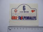 sticker 1978 GULF TULPEN Rally ralley auto race car oldtimer, Verzenden