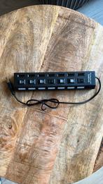 USB hub met 7 poorten en verlichting, Computers en Software, Dockingstations, Ophalen of Verzenden, Zo goed als nieuw, USB-hub