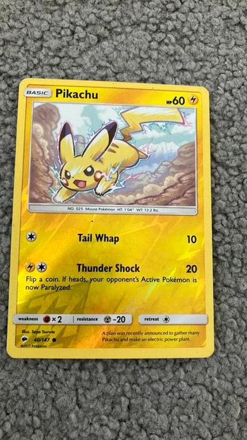Pikachu Pokémon Kaart beschikbaar voor biedingen
