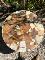 Natuursteen tafel, Huis en Inrichting, Ophalen, Overige materialen, Gebruikt, Rond