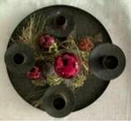Schaal 4 kaarsenhouders, advent; adventsschaal, kerstschaal, Diversen, Kerst, Ophalen of Verzenden, Zo goed als nieuw