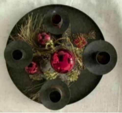 Schaal 4 kaarsenhouders, advent; adventsschaal, kerstschaal, Diversen, Kerst, Zo goed als nieuw, Ophalen of Verzenden
