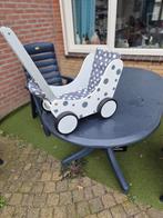 Houten poppenwagen met stippen, Kinderen en Baby's, Speelgoed | Houten speelgoed, Ophalen of Verzenden, Gebruikt