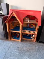 Houten poppenhuis retro, Kinderen en Baby's, Speelgoed | Poppenhuizen, Ophalen, Zo goed als nieuw, Poppenhuis