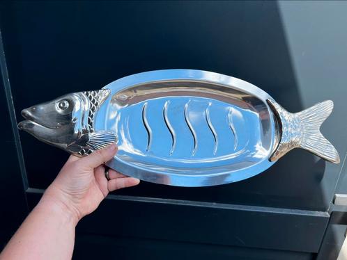 Serveerschaal zalm / vis RVS merk BMF jaren 70 nieuwstaat!, Huis en Inrichting, Keuken | Servies, Zo goed als nieuw, Schaal of Schalen