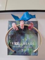 Trollbeads kralen ,3x, 1 bedel, Trollbeads, Zo goed als nieuw, Glas of Kristal