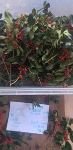 Hulst takken met rode bessen - kerstdecoratie, Diversen, Kerst, Ophalen of Verzenden